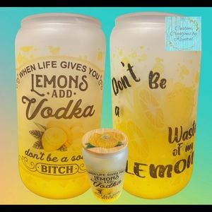 16oz frosted colored glass beer cans